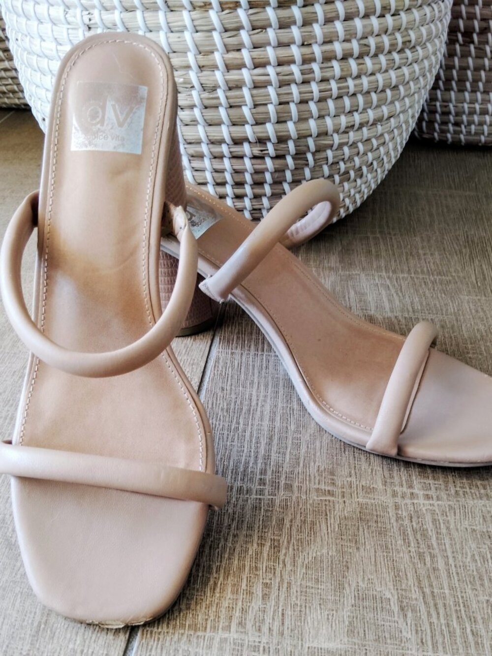 DV by Dolce Vita two -strap backless sandals with heels size 9
